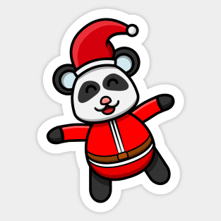 Sticker and Label Of  Cute Baby Christmas Panda Sticker